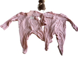George First Size Pink 2 x Baby Sleepsuits Bundle Spot/Sleep Tight - Girls Newborn