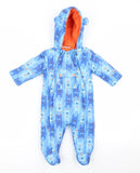 Lily & Jack Blue Bears Print Geometric Hooded Snowsuit - Boys 3-6m