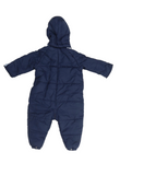 Adidas Baby Navy Climaproof 3 Stripe Padded Snowsuit with Hood - Unisex 3-6m