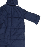 Adidas Baby Navy Climaproof 3 Stripe Padded Snowsuit with Hood - Unisex 3-6m