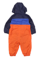 Tu Colourblock Navy/Orange/Blue Waterproof Puddlesuit Rain Suit Snowsuit - Boys 12-18m
