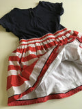 Next Navy Red Striped Soft Jersey S/S Dress - Girls 18-24m