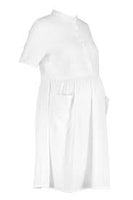 Brand New Boohoo Maternity White Button Front Pocket Smock Dress - Size Maternity UK 8 / 10 / 12