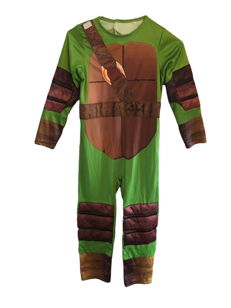 Turtles Green/Brown Fancy Dress Character Costume - Boys 7-8yrs