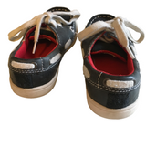 Clarks Navy Leather Boys Deck Boat Shoes Lace Up - Boys Size Infant 7.5 G Wide Fit