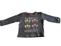 Cheeky Monkey Boys Grey L/S Top - Playwear - Boys 9-12m