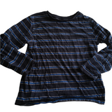 Primark Navy Blue 3 Stripe L/S Top - Boys 7-8yrs