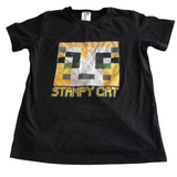Stampy Cat Boys Black Motif T-Shirt - Boys 9-10yrs