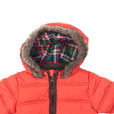 M&S Baby Orange Quilted Coat with Faux Fur Hood & Mittens - Boys 3-6m
