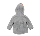 Primark Grey Thick Wool Mix Winter Duffle Coat with Hood -  Boys 12-18m