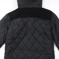 French Connection Boys Black Quilted Duffle Coat with Hood - Boys 12-13yrs