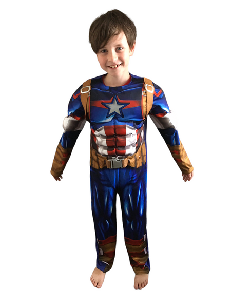 Marvel Avengers Captain America Fancy Dress Costume - Boys 9-10yrs