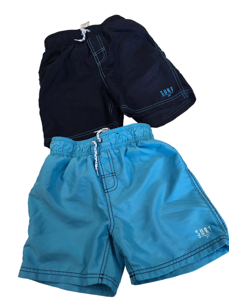 George Navy/Turquoise 2 x Summer Swim Shorts Bundle - Boys 7-8yrs