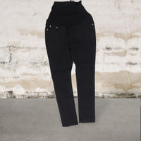 Brand New Boohoo Maternity Over The Bump Skinny Super Stretch Black Jeans - Size Maternity UK 10