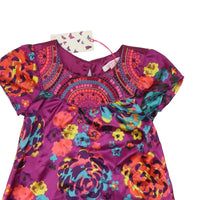 Brand New Butterfly By Matthew Williamson Pink Floral Satin Dress - Girls 12-18m