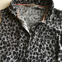 H&M Grey Leopard Print Sleeveless Blouse Top - Girls 13-14yrs