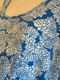 DP Maternity Blue & White Floral Print Summer Vest Top - Size Maternity UK 7