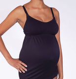 Cantaloop Maternity Black Pregnancy & Nursing Tank Top Vest - Size Maternity UK S - XL