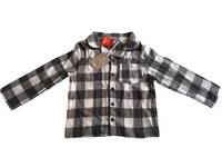 Brand New Tu Grey Checked L/S Pyjama Top - Unisex 12-18m