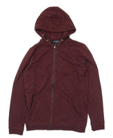 Brand New Tu Burgundy Plain Zip-through Hoodie Jumper - Unisex 14yrs