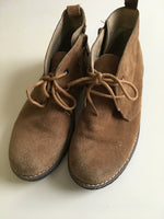Joules Light Tan Brown Real Suede Leather Desert Boots Shoes - Boys Size UK 13