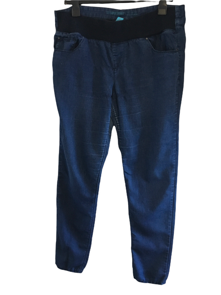 Denim Co Mid Blue Ultra Soft Super Skinny Under Bump Jeans - Size Maternity UK 16