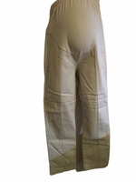 Next Maternity Stone Beige Cotton Over Bump Short Leg Trousers - Size Maternity UK 8 S
