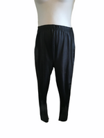 Boohoo Black Leather Wet Look Leggings - Size Maternity UK 14