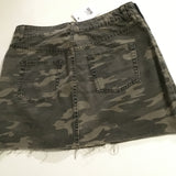 Brand New Topshop Maternity Khaki Army Camo Denim Mini Skirt - Size Maternity UK 10