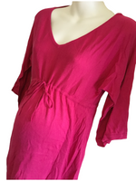 Gap Maternity Pink V Neck Cotton & Modal Knit Top - Size Maternity S/P