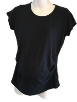 New Look Maternity Plain Black Scoop T-Shirt S/S - Size Maternity UK 14