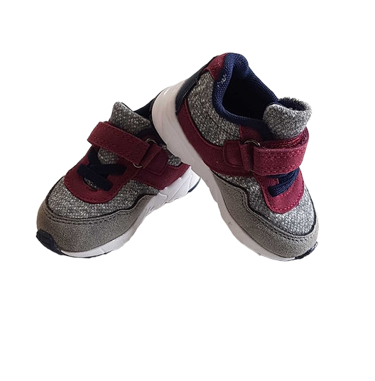 Primark Baby Boys Grey Red & Blue Trainers - Boys Size UK Infant 3 EUR 19