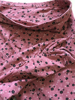 Esmara Maternity Pink Floral Print Ruched Leg Over Bump Leggings - Size Maternity UK 12-14