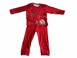 Mothercare Red Little Star Robin L/S Christmas Pyjamas - Unisex 9-12m