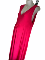 Brand New New Look Maternity Hot Pink Bar Back Stretch Maxi Dress - Size Maternity UK 18