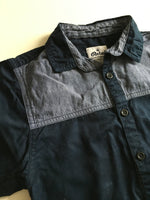 Rebel Boys Navy Blue & Denim S/S Shirt - Boys 7-8yrs