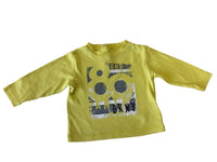 DKNY Boys Yellow L/S Print Top - Boys 6-9m