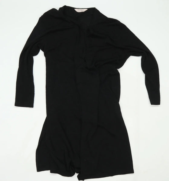 DP Maternity Black Thin Knit Long Length Cardigan with Belt - Size Maternity UK 10
