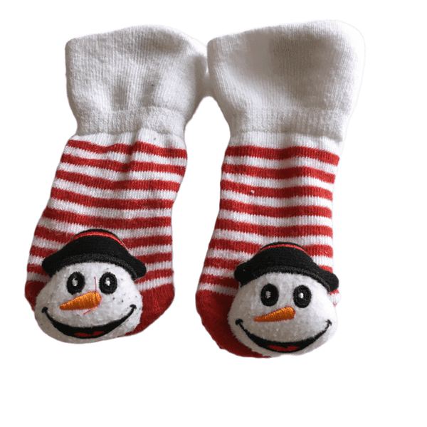 Christmas Snowman Socks - Unisex 0-6m