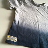 F&F Boys Grey/Blue S/S T-Shirt - Boys 3-6m
