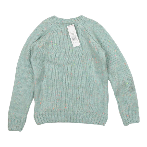 Brand New F F Girls Seafoam Blue Soft Knit Jumper Girls 10 11yrs