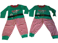 Family Christmas Pyjamas Matching Elf PJs Nightwear - Unisex - Mum Dad & Twins