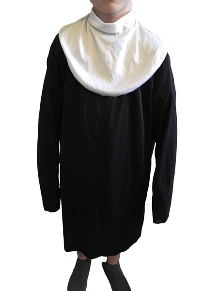 Black/White Nun Kids Fancy Dress  Costume - Girls M One Size