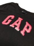 Gap Girls Navy L/S Pink Sequin Logo Top - Girls 10-11yrs