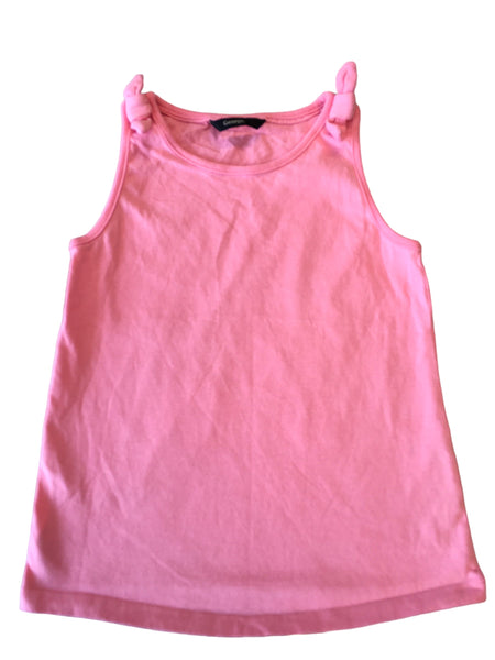 George Coral Pink Bow Shoulder Sleeveless Top - Girls 7-8yrs