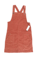 Brand New George Girls Rust Corduroy Dungaree Dress - Girls 13-14yrs