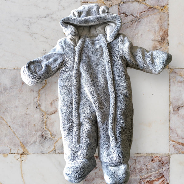 George Grey Thick & Cosy Soft Baby Pramsuit Snowsuit - Unisex 3-6m