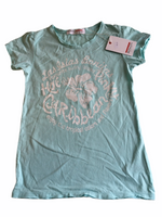 Brand New Minoti Girls Aqua Caribbean T-Shirt - Girls 7-8yrs