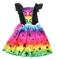 F&F Multicoloured Star Print Halloween Fancy Dress Costume - Girls 9-10yrs