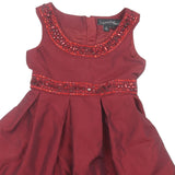 Signature Next Red Embellished Sleeveless Party Occasion Dress - Girls 6yrs